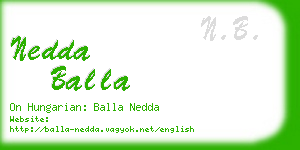 nedda balla business card